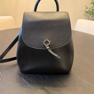 Kate Spade Black Leather Backpack